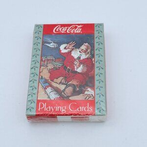 Vintage Coca-Cola Santa Playing Cards Deck Christmas Train 1990s